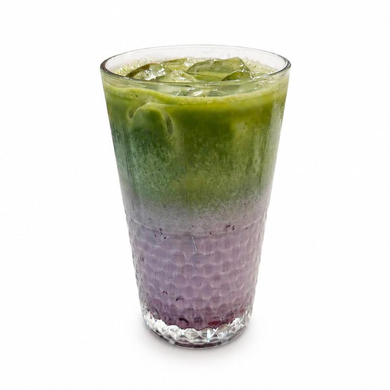 Blueberry Matcha Latte